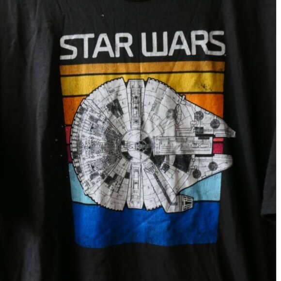 Men's Star Wars Millennium Falcon Retro Striped t-shirt -Size 2XL-NWOT - Picture 3 of 4